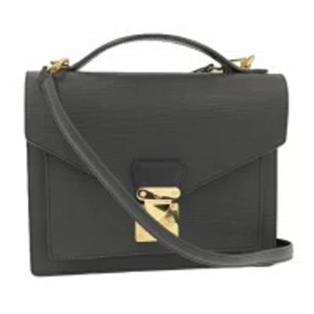 LOUIS VUITTON Monceau handbag Epi leather Noir Black